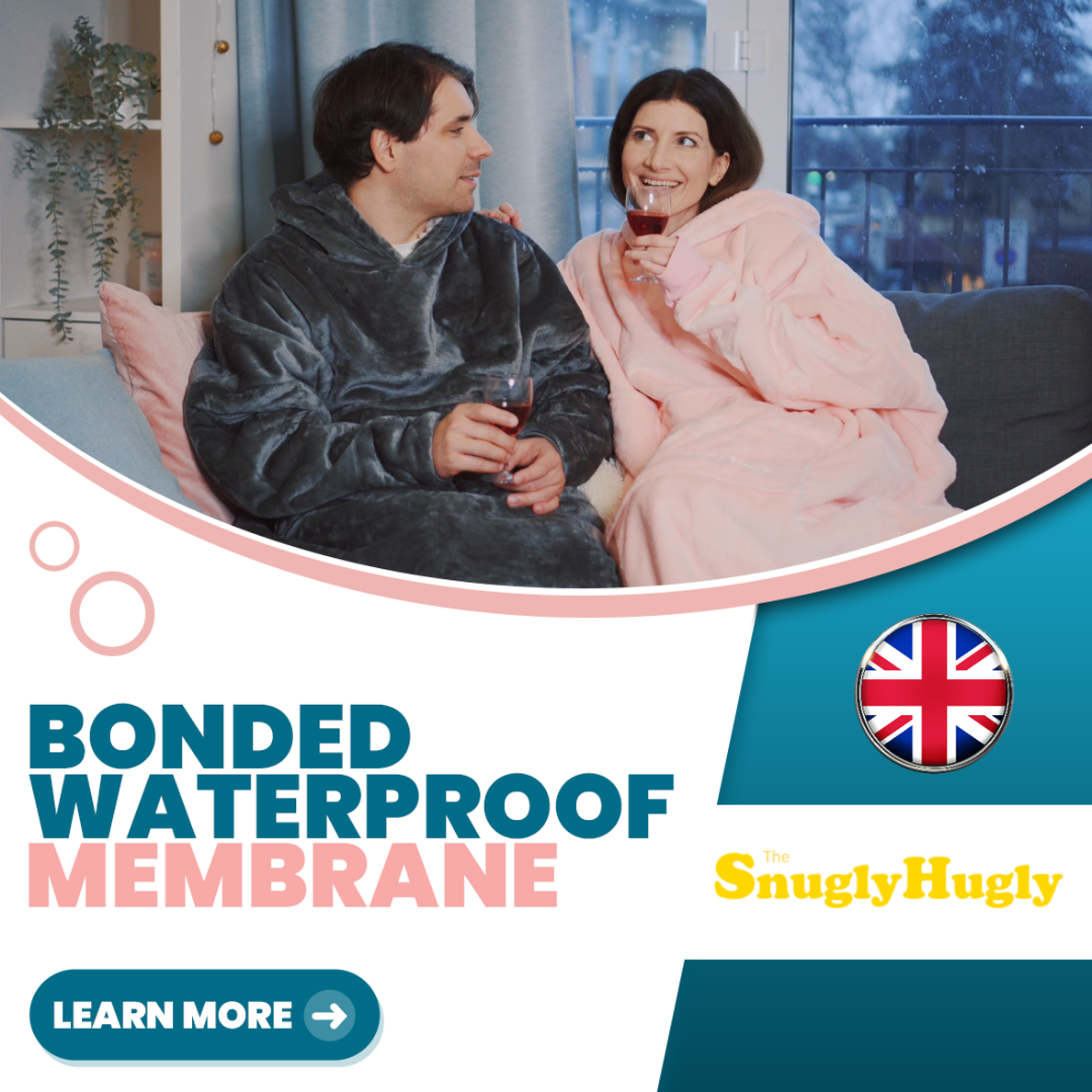 Moonlight Grey Wearable Hooded Blanket - Super Soft Flannel & Sherpa Fleece with Waterproof Lining & Zippered Pocket