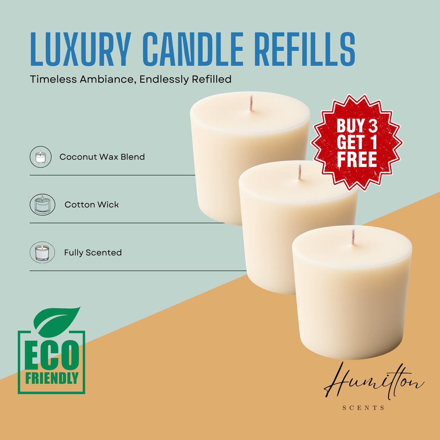Candle Refills – Premium Coconut Wax, 30cl (Fits Lotti, Karen, 7.6cm+ Jars)