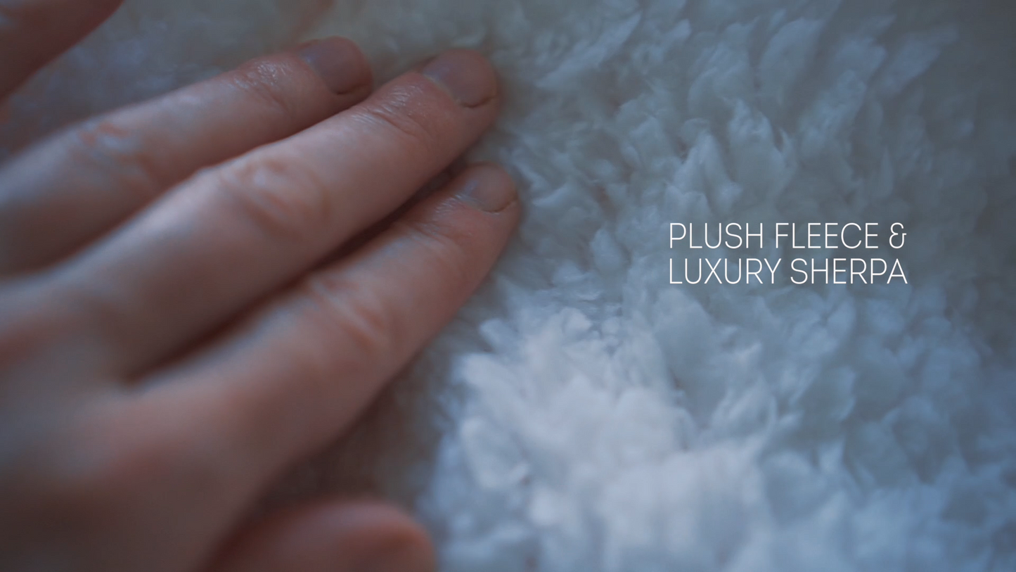 Moonlight Grey Wearable Hooded Blanket - Super Soft Flannel & Sherpa Fleece with Waterproof Lining & Zippered Pocket